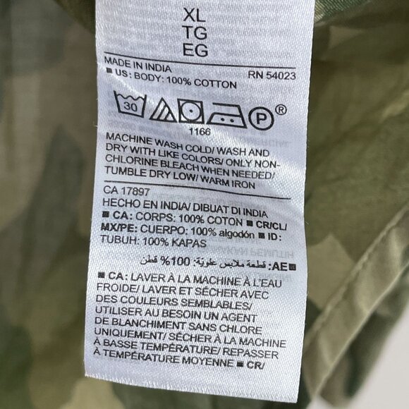 Old Navy Womens XL Classic Shirt Camouflage Button Up Blouse Cotton Long Sleeve - Picture 5 of 9